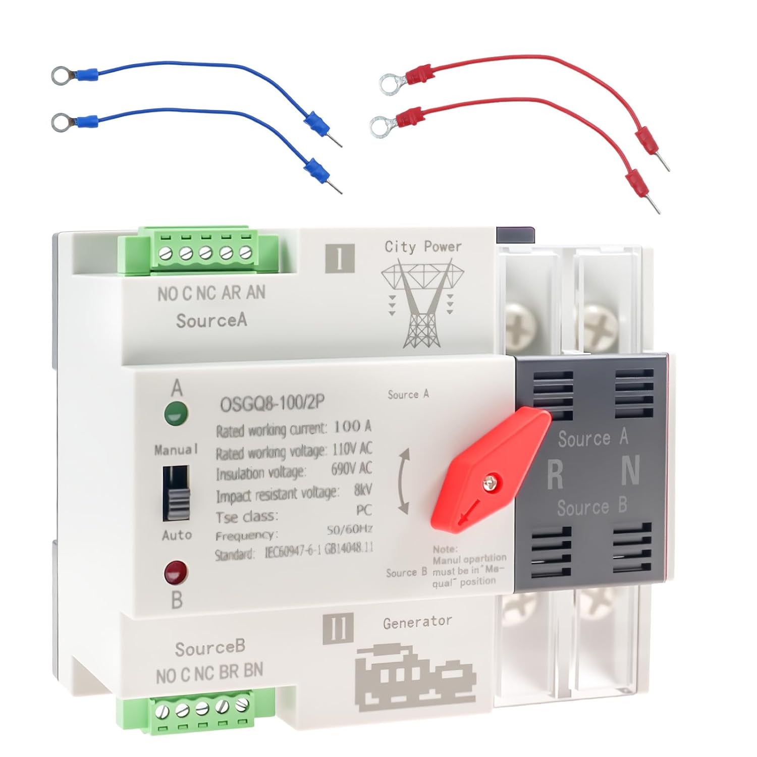 Ketofa Automatic Transfer Switch 2P 100A for Reliable Power