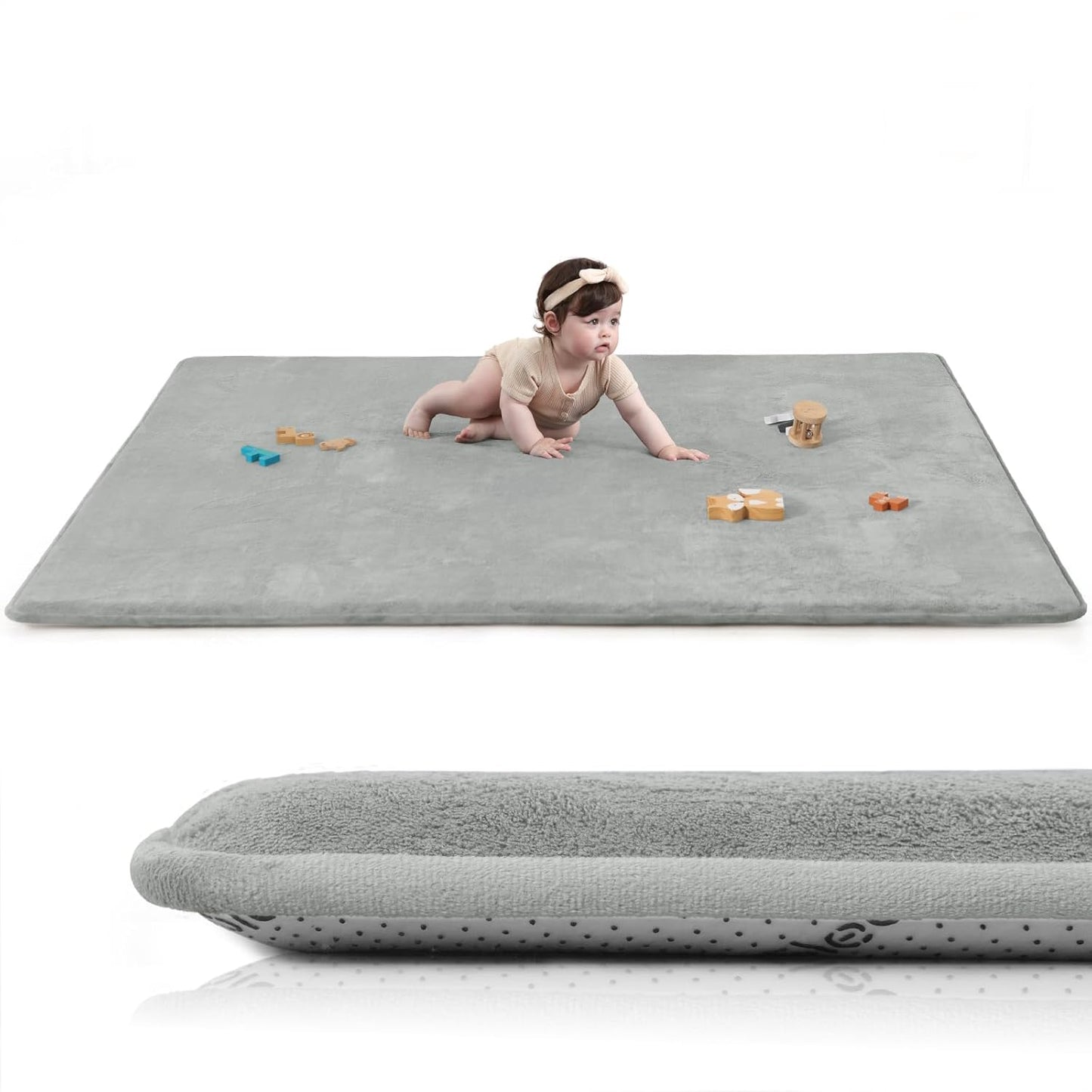 Extra Large Baby Play Mat for Safe Tummy Time and Crawling