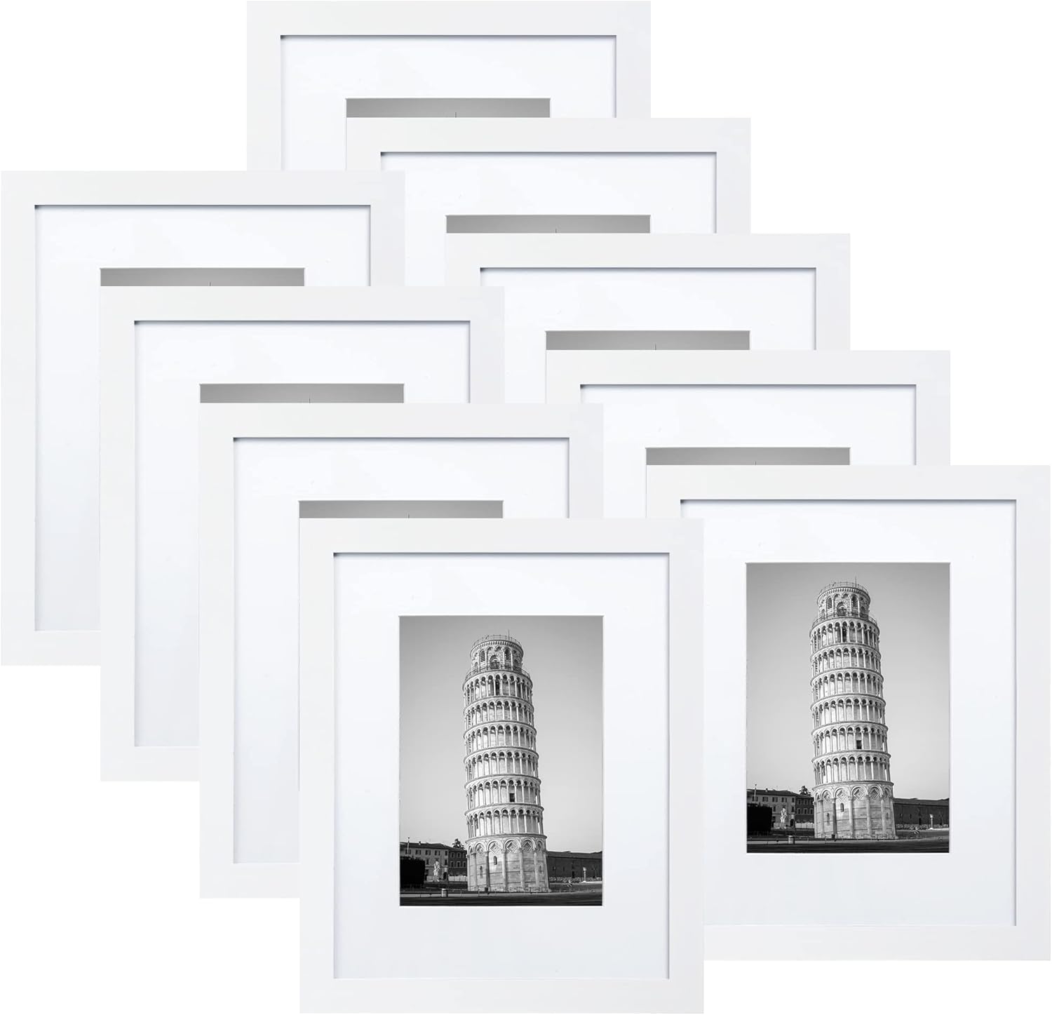 Wiscet Picture Frame Set of 9, Classic 11x14 or 8x10 Frames