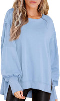 Womens Oversized Sweatshirt Crewneck Long Sleeve Pullover - S-2XL
