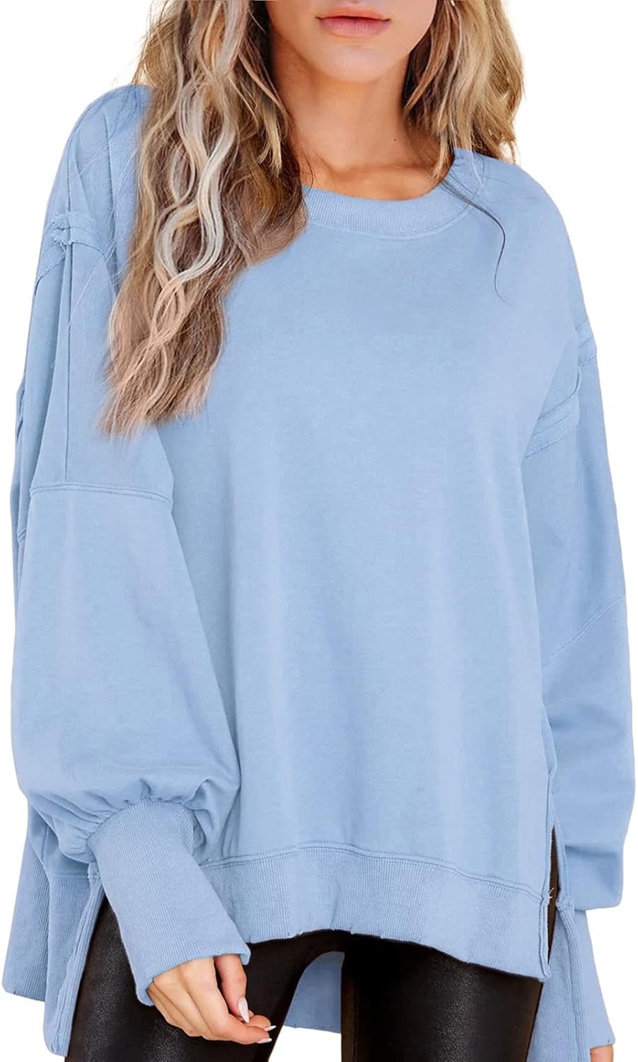 Oversized Sweatshirt for Women - Comfy Crewneck Pullover Style
