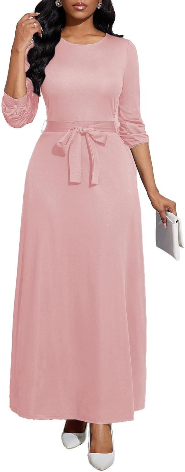 Long Dress for Women Casual Long Sleeve Maxi Dress 2025