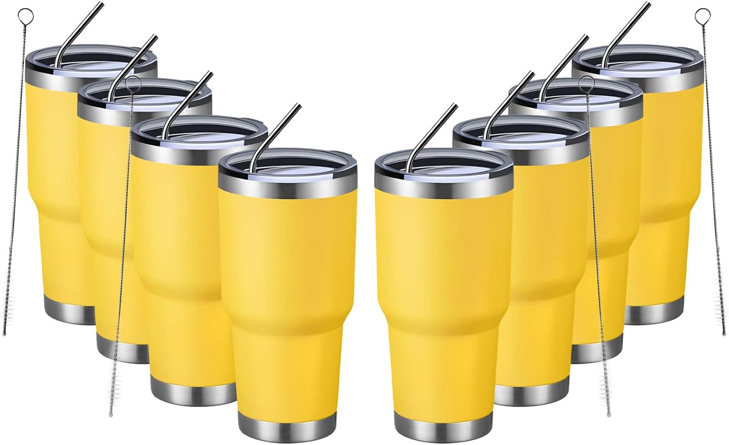 MEWAY 30oz Insulated Tumbler for Hot and Cold Drinks, 8 Pack
