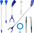 31.5in Long Corals Grabber Kit - Anti-Rust Reef Feeding Tools