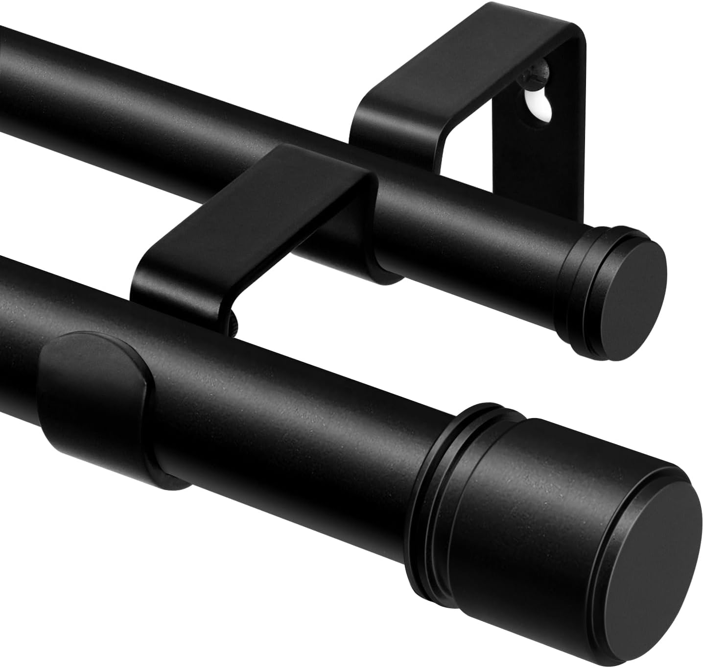 Double Curtain Rod 140 to 195 Inch for Elegant Window Decor