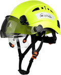 ABS Hard Hat with Dual Visors and Chinstrap - Industrial Safety Helmet