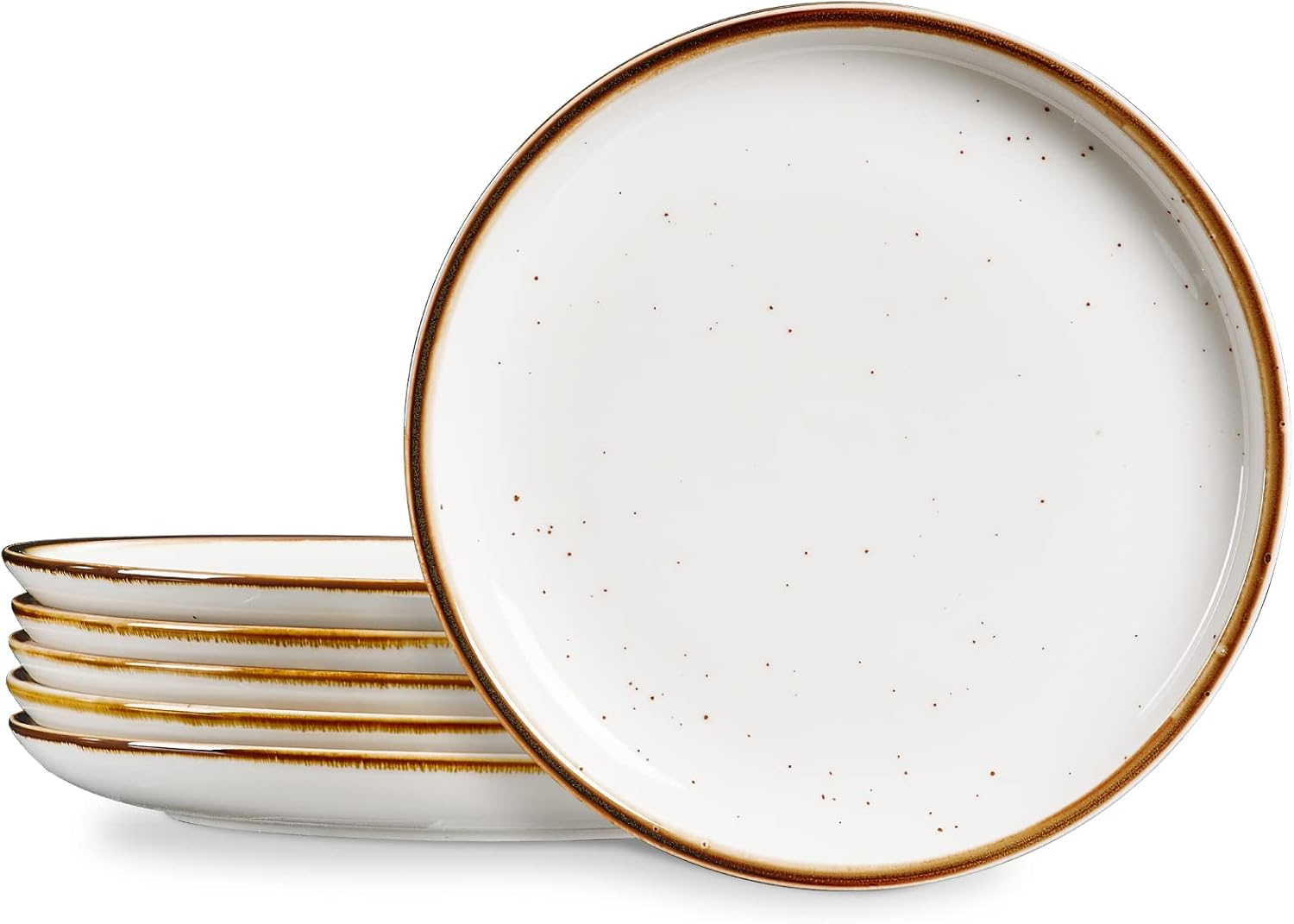 ONEMORE Ceramic Plates Set of 6 - Rustic Small Dinner Plates