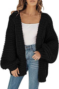 Remikstyt Womens Chunky Cardigan Cable Knit Oversized Open Front