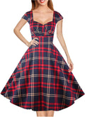 Hanpceirs Women's 1950s Retro Cocktail Swing Dress - Pocketed Tea on