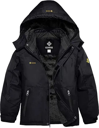 GEMYSE Boy's Waterproof Ski Jacket for Winter Activities