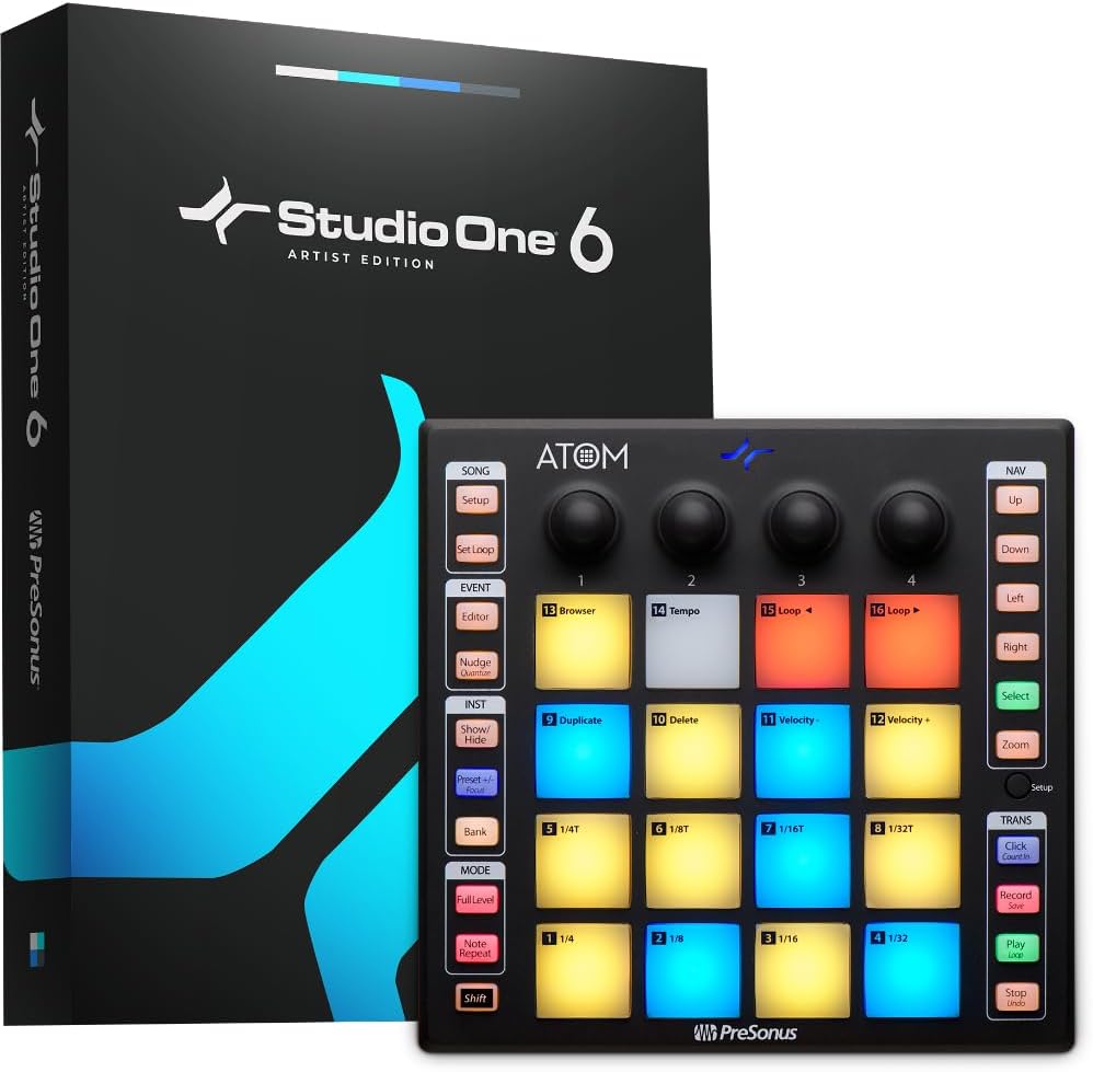 PreSonus ATOM Midi Pad Controller for Music Production and Performance