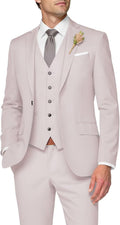 3 Piece Suit Men Slim Fit Wedding Suits for Mens - Elegant One Button