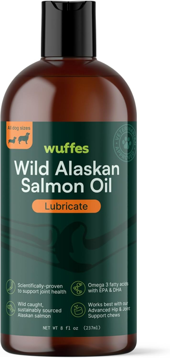 Wuffes Wild Alaskan Salmon Oil for Dogs - Pure Omega 3 Benefits