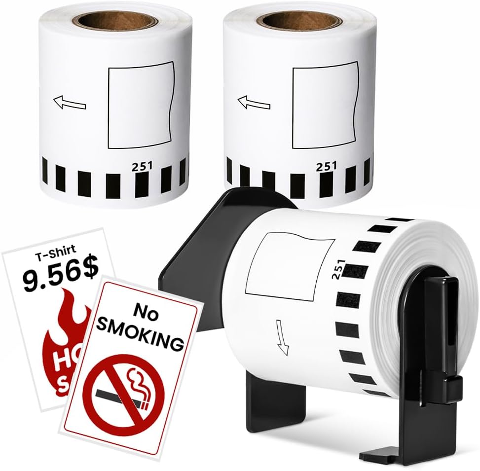 DK-2251 Compatible Continuous Paper Labels for Brother Printers