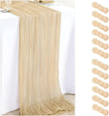 Cheesecloth Table Runner 35in x 120in 12-Pack Shallow Khaki - Rustic