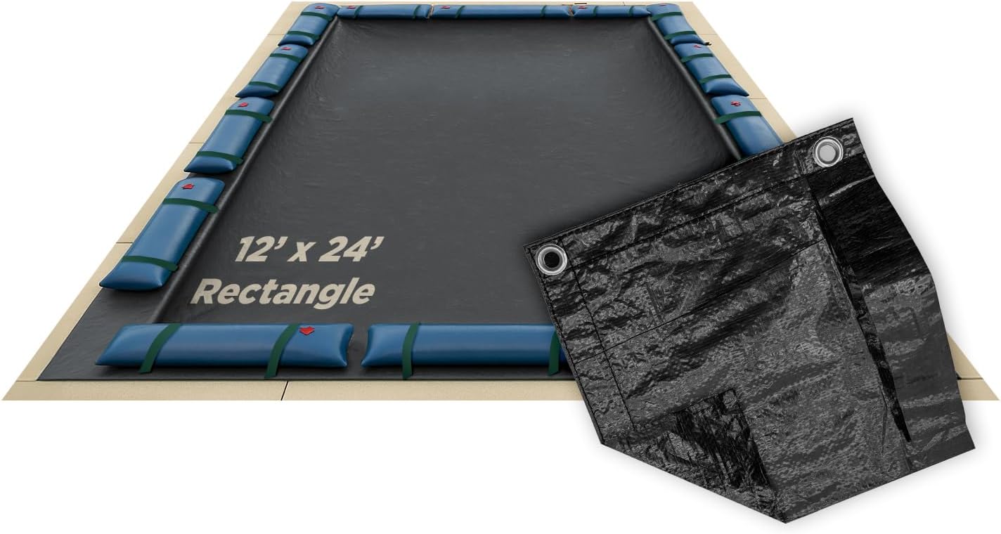 Buffalo Blizzard 12 ft x 24 ft Winter Pool Cover for Inground Pools