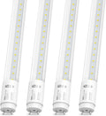 4 Pack T8 LED Bulbs 4 Foot, Super Bright 6000K Clear Cover