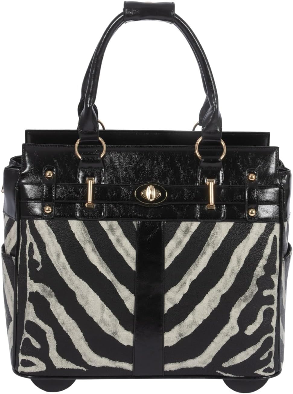 Stylish Rolling Laptop Bag for Women with Wheels and Pockets