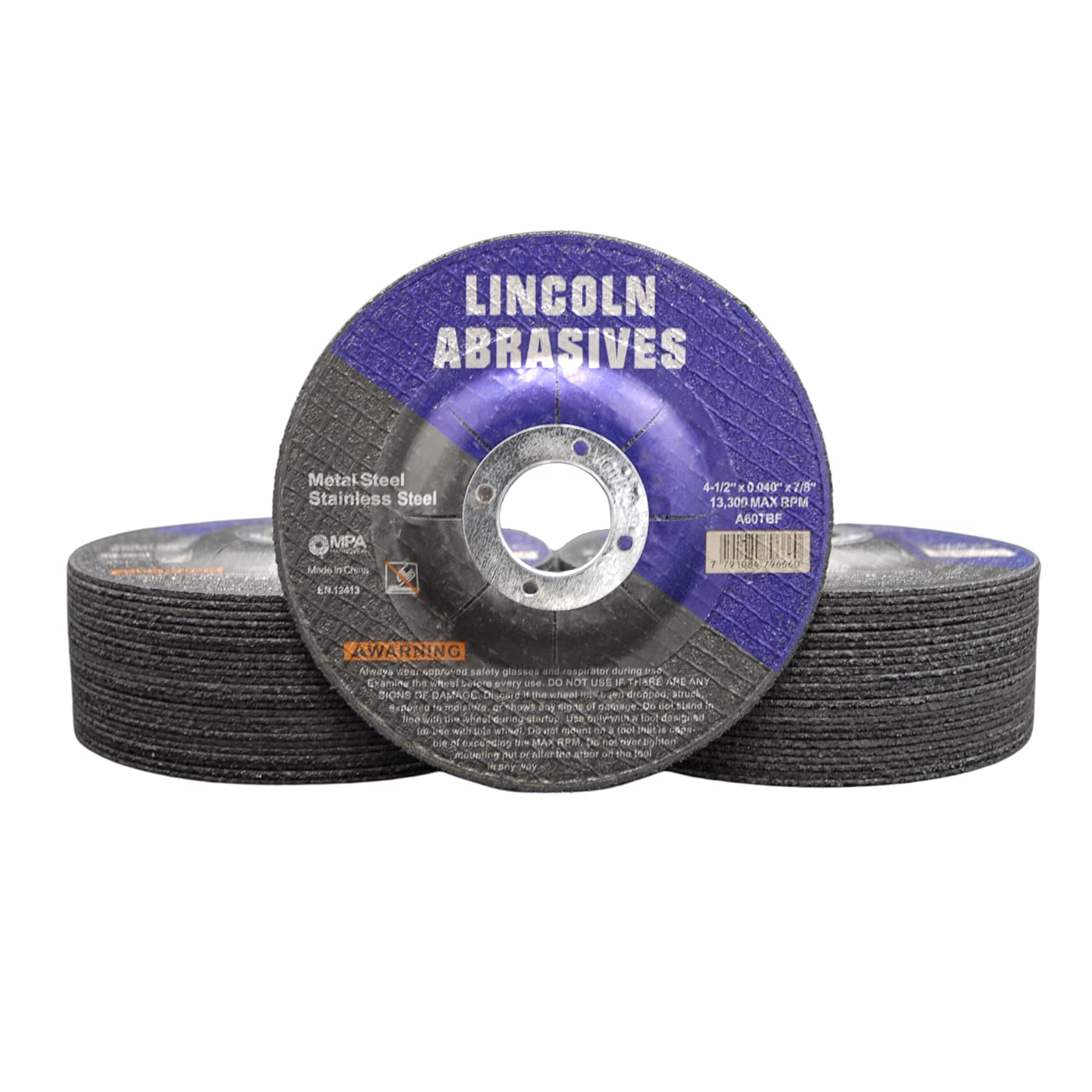 50 Pc Depressed Center Cut-Off Wheels for Metal Cutting Discs