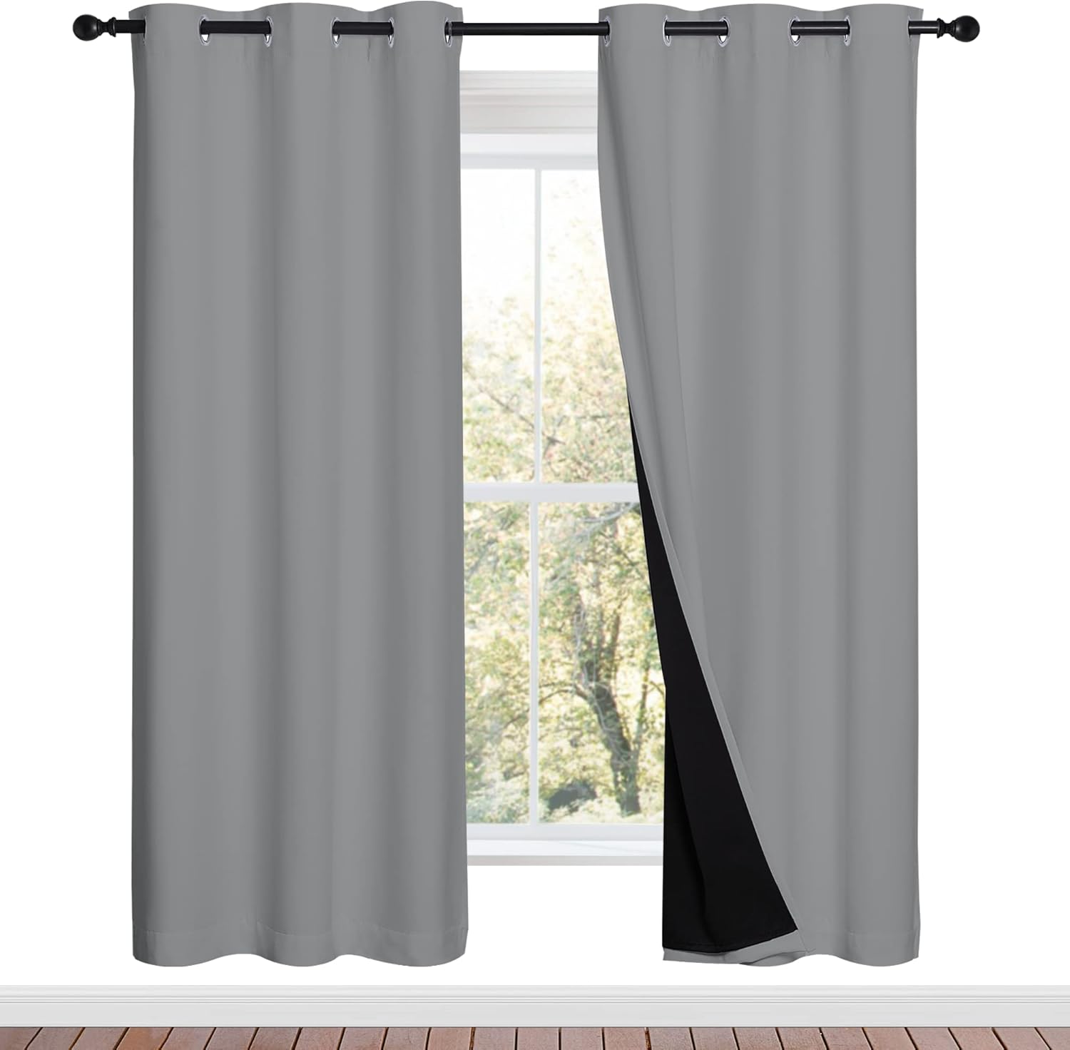 Energy Efficient Blackout Drapes for Noise Reduction in 42in x 72in