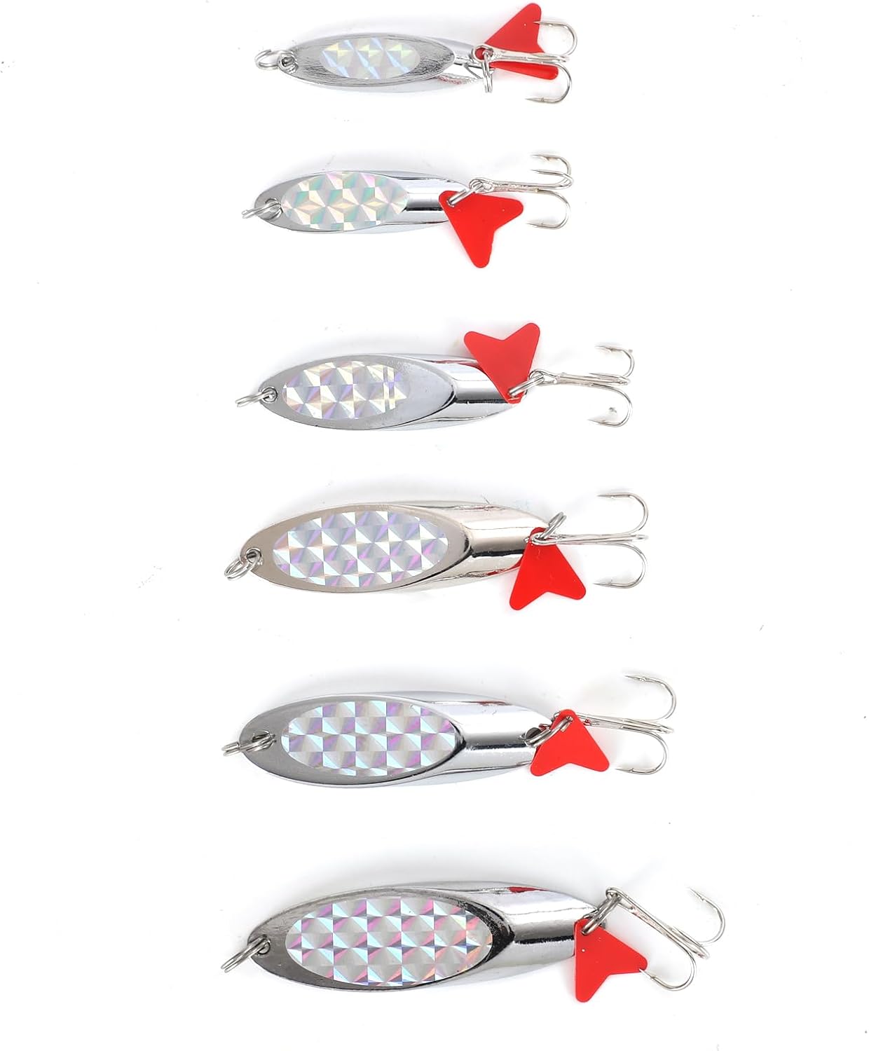 Spotlip 6pcs Metal Spoon Lures Set for Long Casting