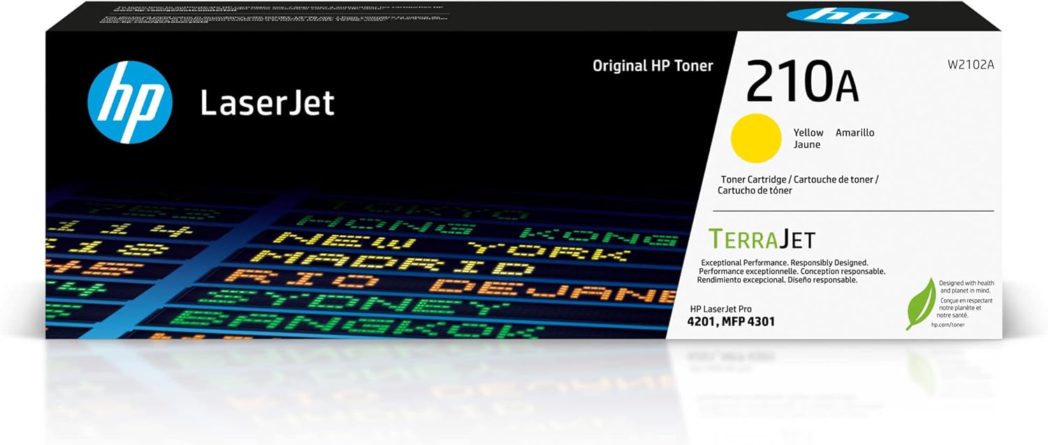 Vibrant Yellow Toner: HP 210A for Laserjet Pro | W2102A