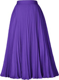 Sophisticated Chiffon Midi Skirt with High Elastic Waist