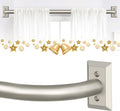 Nickel Wrap Around Curtain Rods 48 to 90 in - Blackout Curved Rod