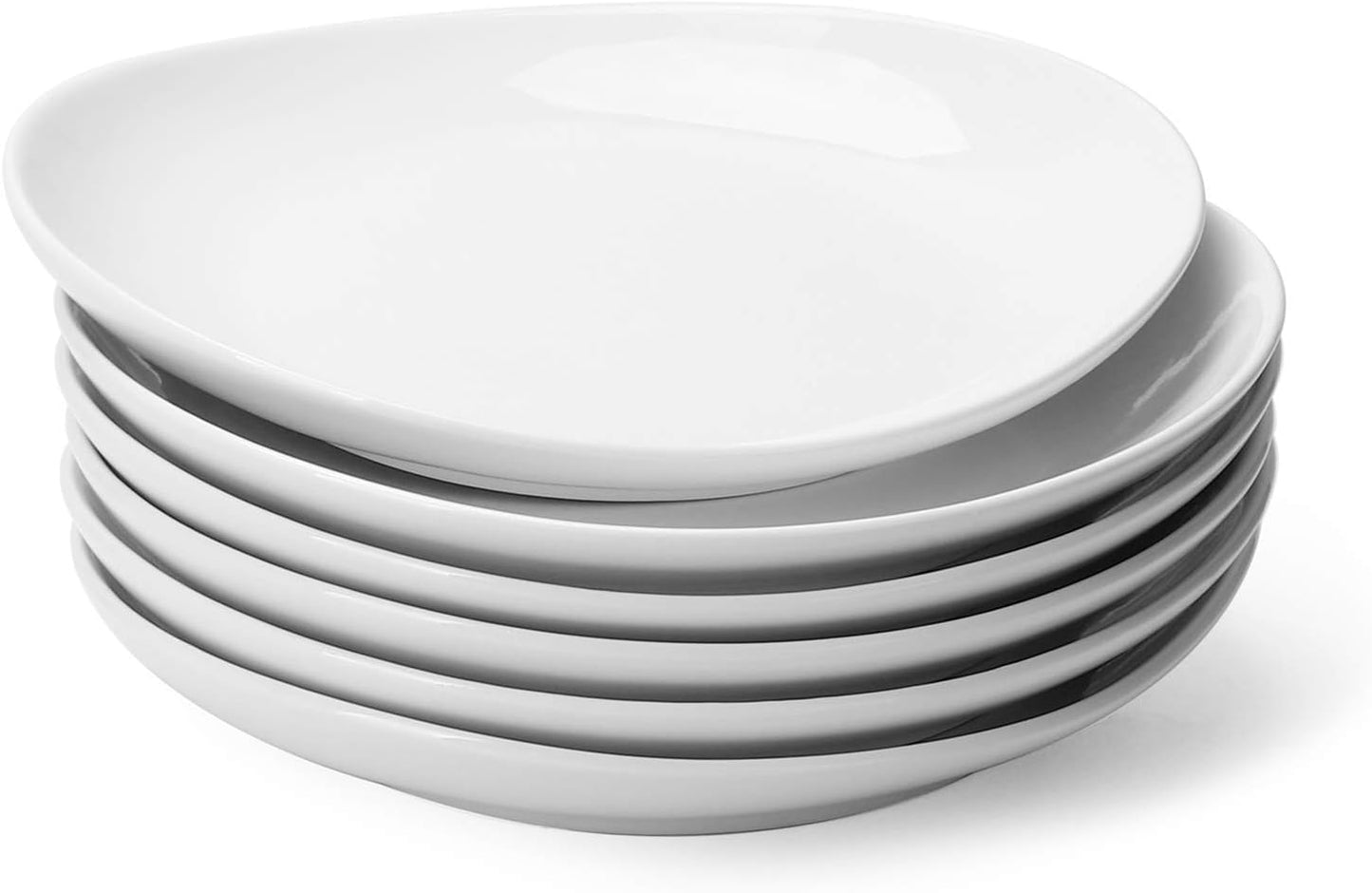 Sweese 7.8 Inch Dessert Plates Set of 6 - White Salad Plates