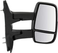 TRQ Passenger Side Manual Mirror Textured Black Long Arm - Direct Fit