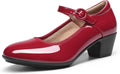 Mary Jane Shoes for Women Low Chunky Heels Comfortable Work Pumps