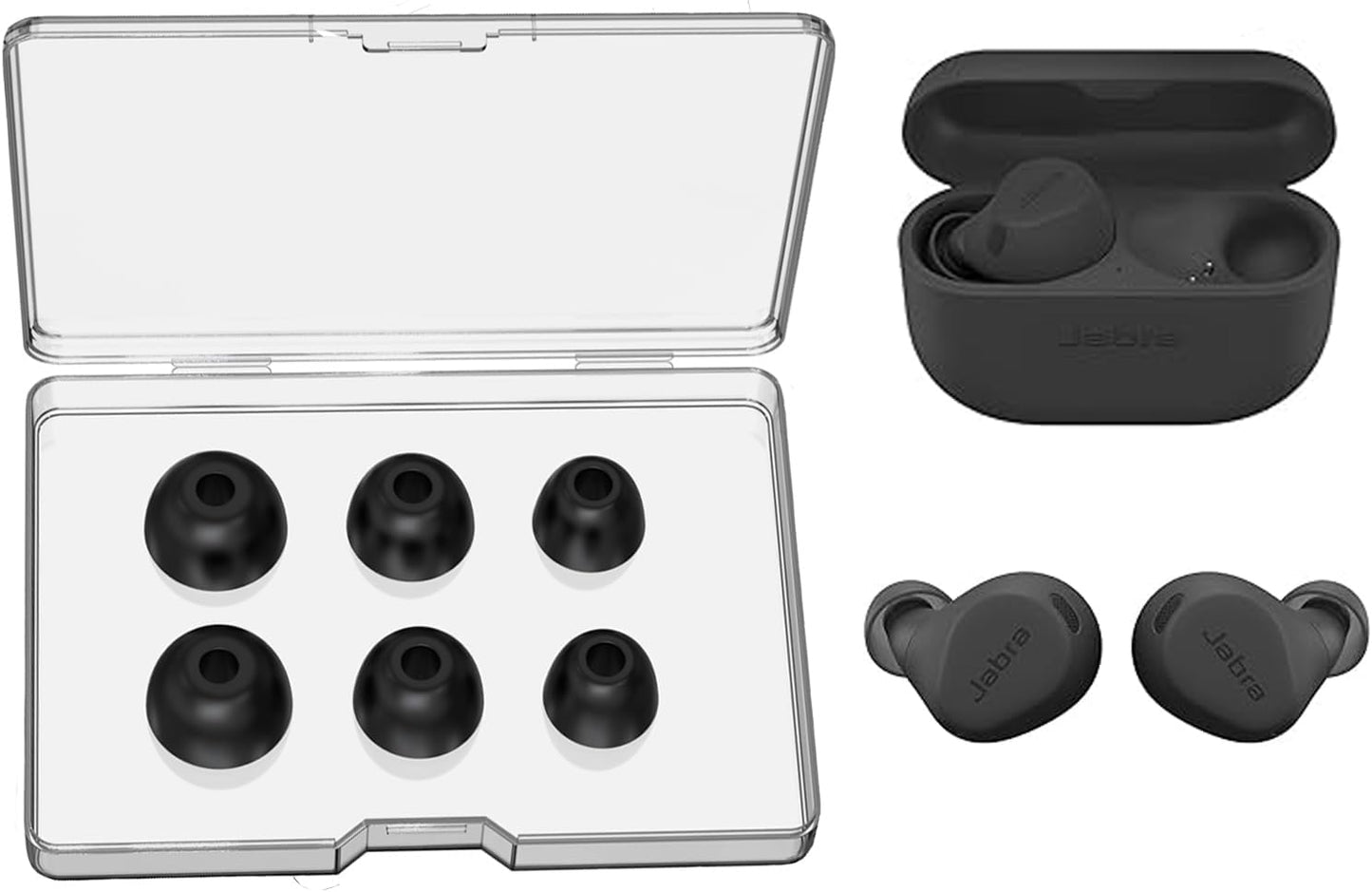 Anti-Slip Memory Foam Ear Tips for Jabra Elite - Pain-Free Fit