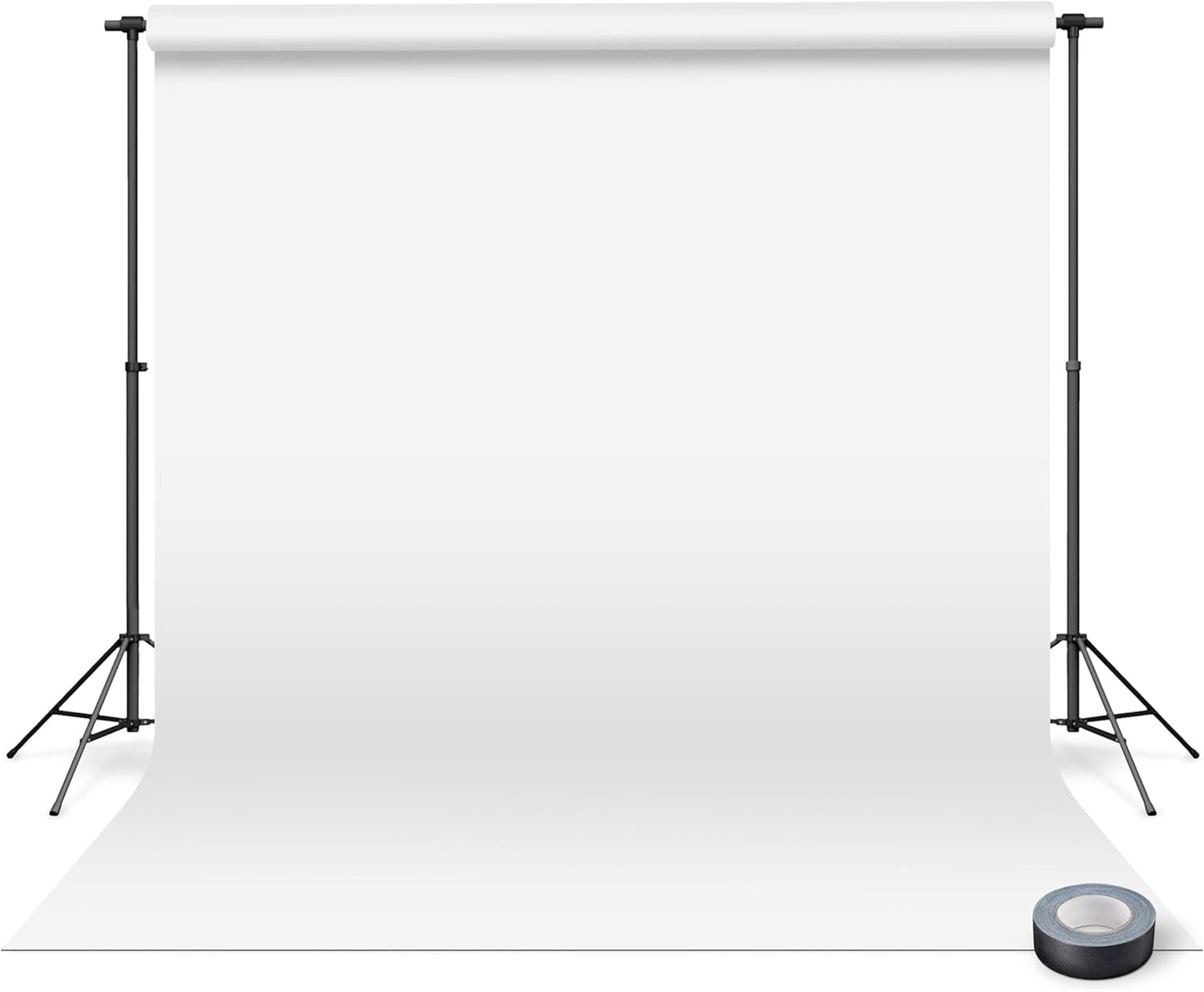 Seamless Paper Backdrop for Photoshoot by Denny Mfg - True White