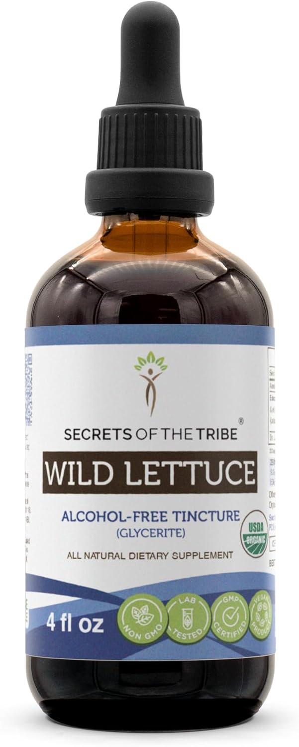 Wild Lettuce Tincture Alcohol-Free Extract for Natural Relief