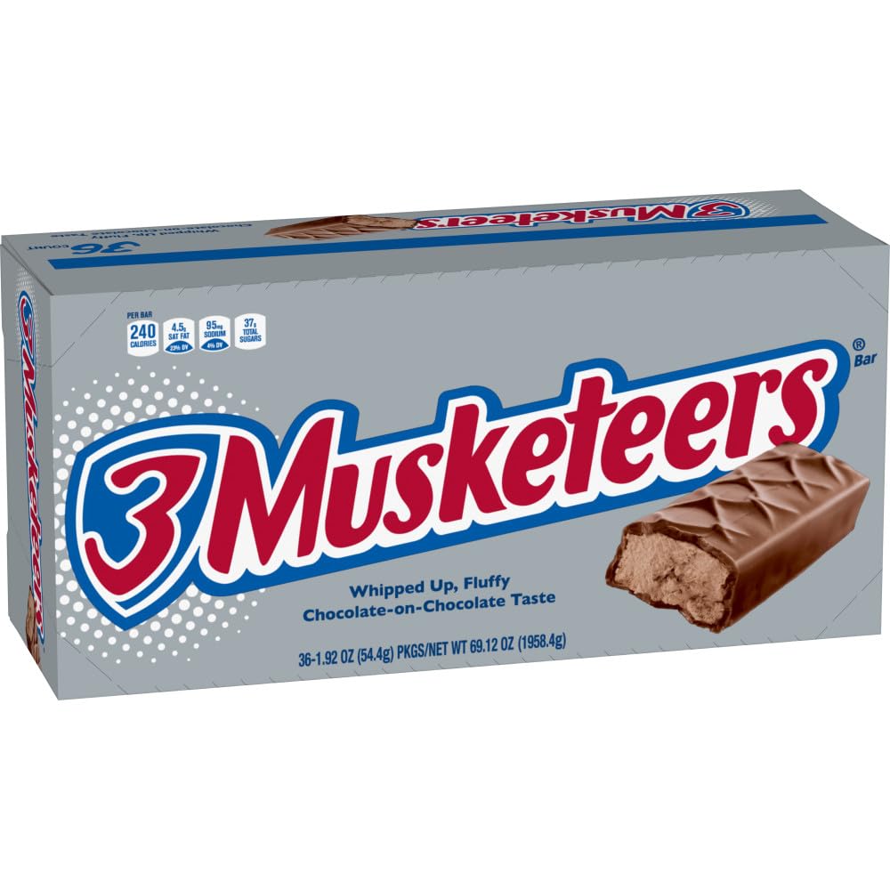 3 MUSKETEERS Milk Chocolate Candy Bars - Perfect for Sharing