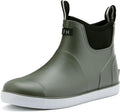 Men's Deck Boots Waterproof Ankle Rain Boots - Anti-Slip Traction cold