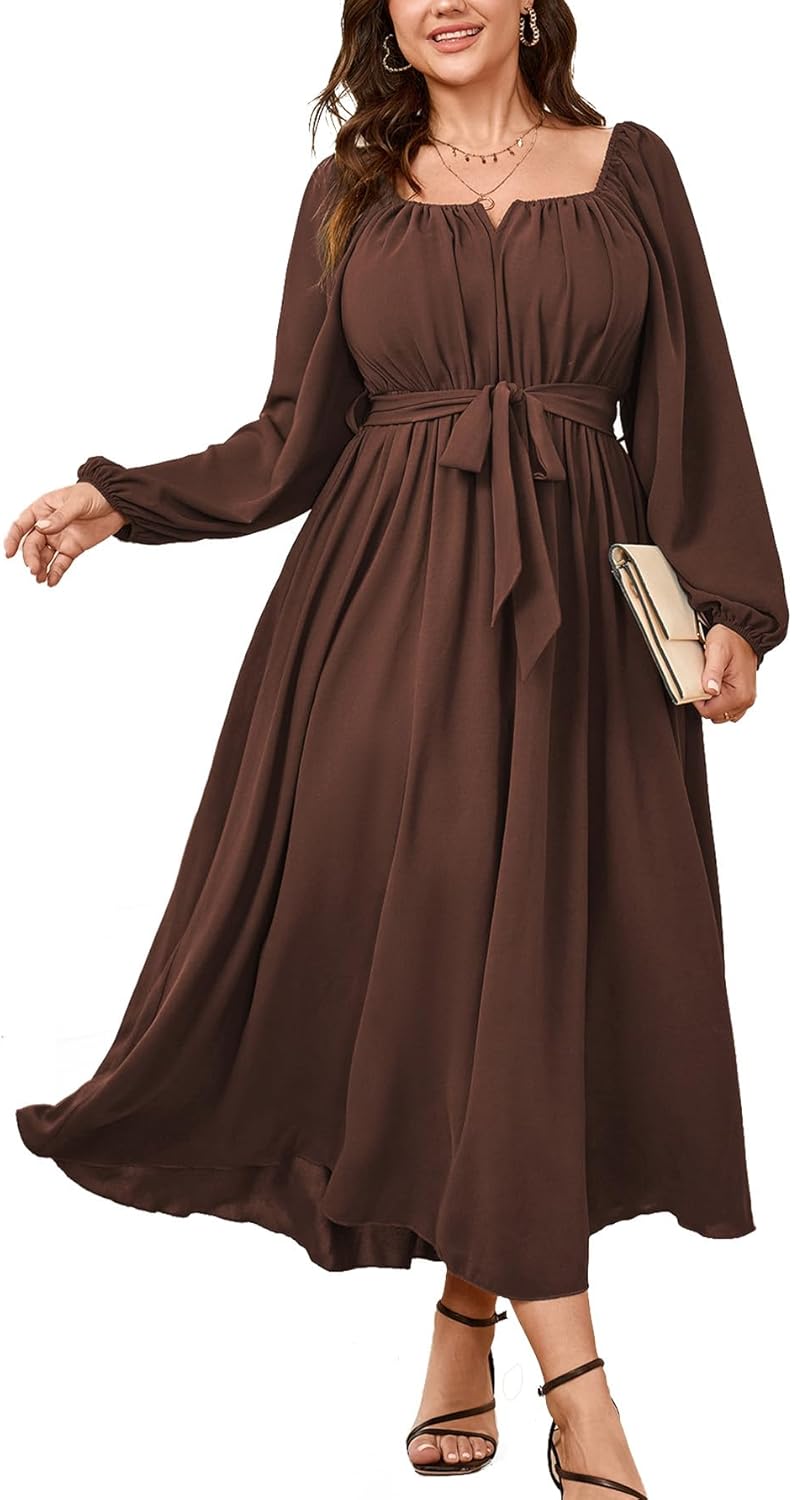 Elegant Plus Size Maxi Dress for Wedding Guests and More