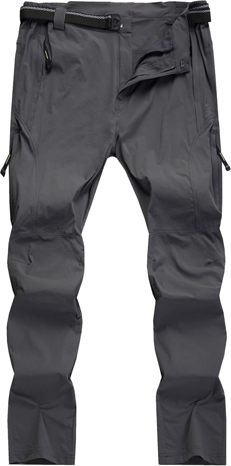 Men's Hiking Cargo Pants Quick-Dry Lightweight Outdoor Gear