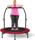 40 in Folding Fitness Trampoline with Adjustable Handle - Orange