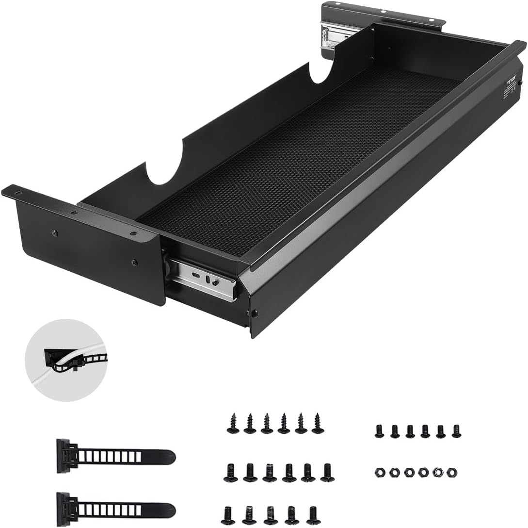VEVOR Under Desk Drawer Slide Out - Hidden Storage Solution