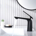 TOCALOCA Black Bathroom Sink Faucet Matte Black - Modern Single Handle