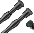 Adjustable Black Curtain Rods 27-40, Set of 2