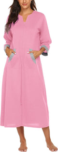 Ekouaer Women's Zippered Robe for Cozy Home Relaxation
