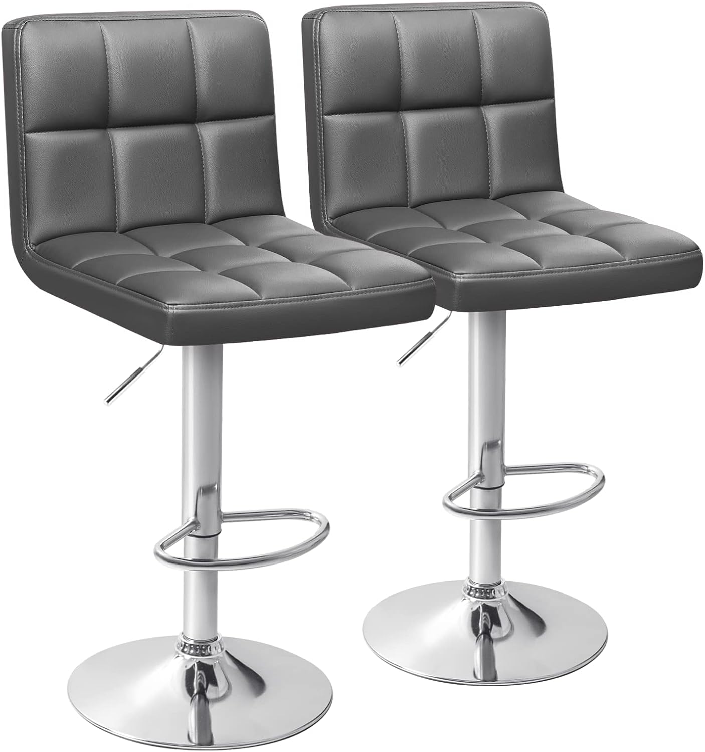 Homall Bar Stools Modern PU Leather Adjustable Swivel Design