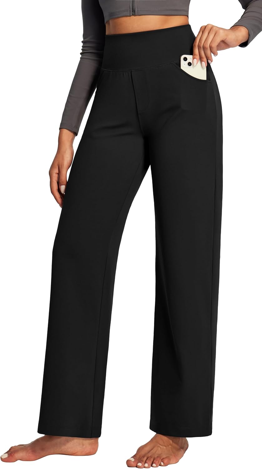 IUGA Wide Leg Yoga Dress Pants for Women with Pockets