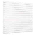 Slatwall Panel 4 ft x 4 ft Interlocking PVC Slat Wall Panels - Garage