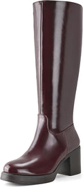 Platform Knee High Boots for Women - Chunky Heel Comfort Jewelry