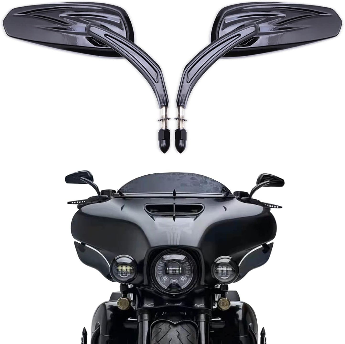DREAMIZER Motorcycle Rear View Mirrors for Street Glide Models