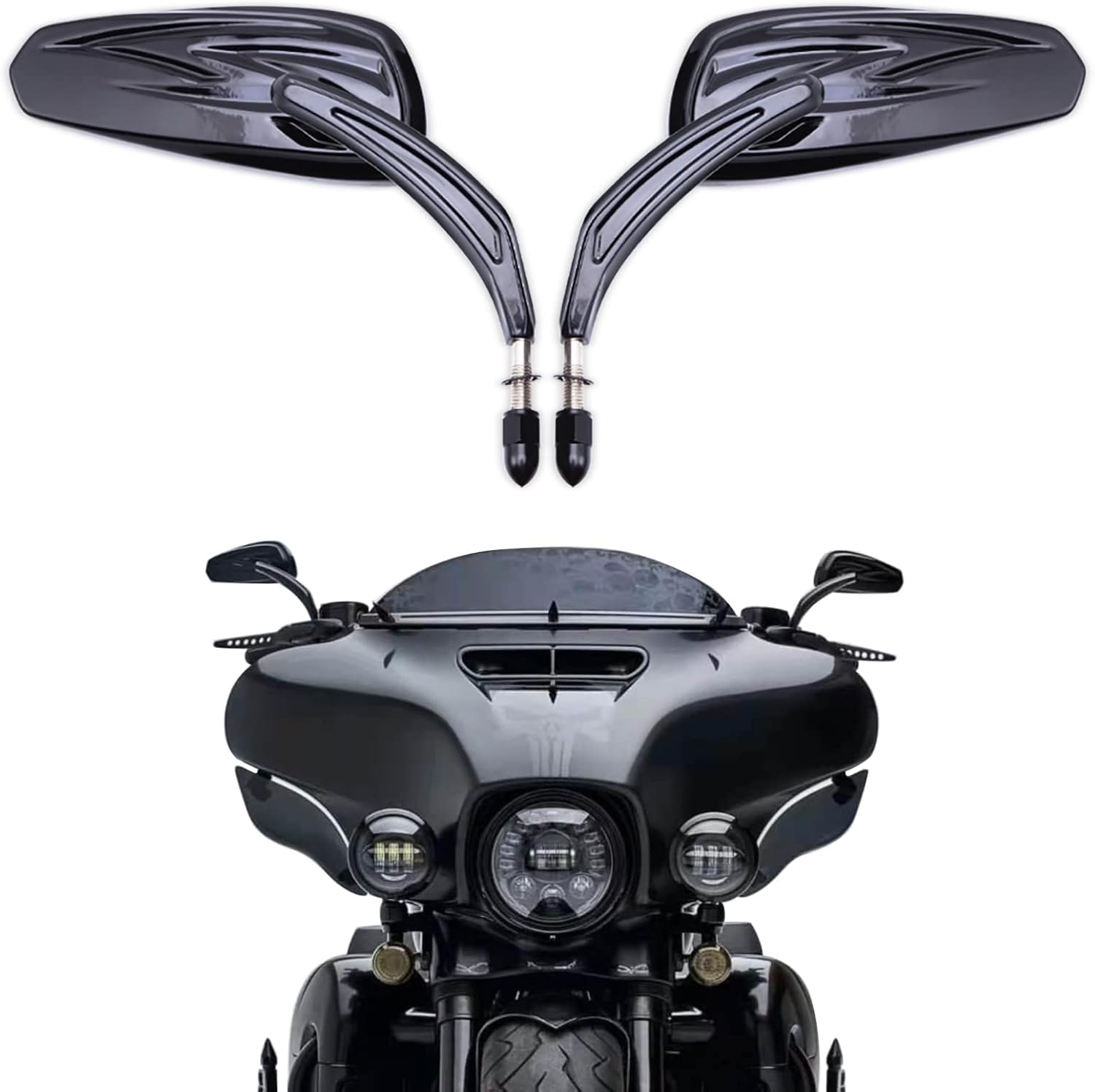 DREAMIZER Motorcycle Rear View Mirrors for Street Glide Models
