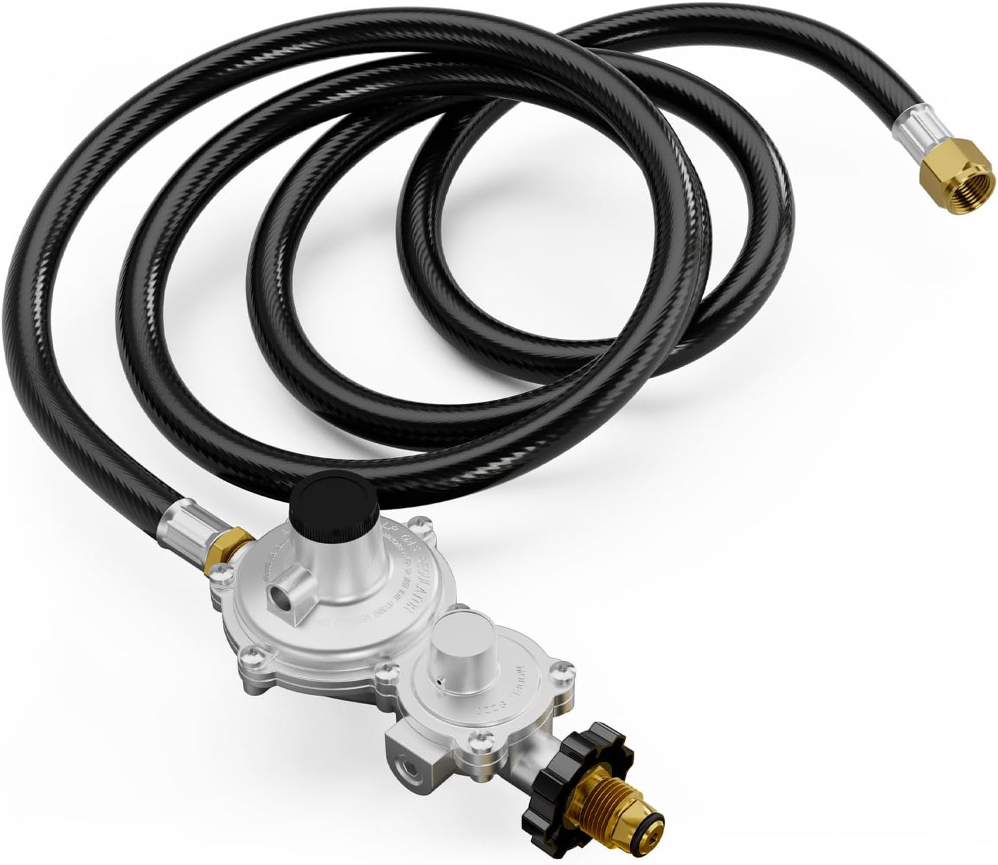 12FT 2 Stage Propane Regulator with Hose for RV and Grill